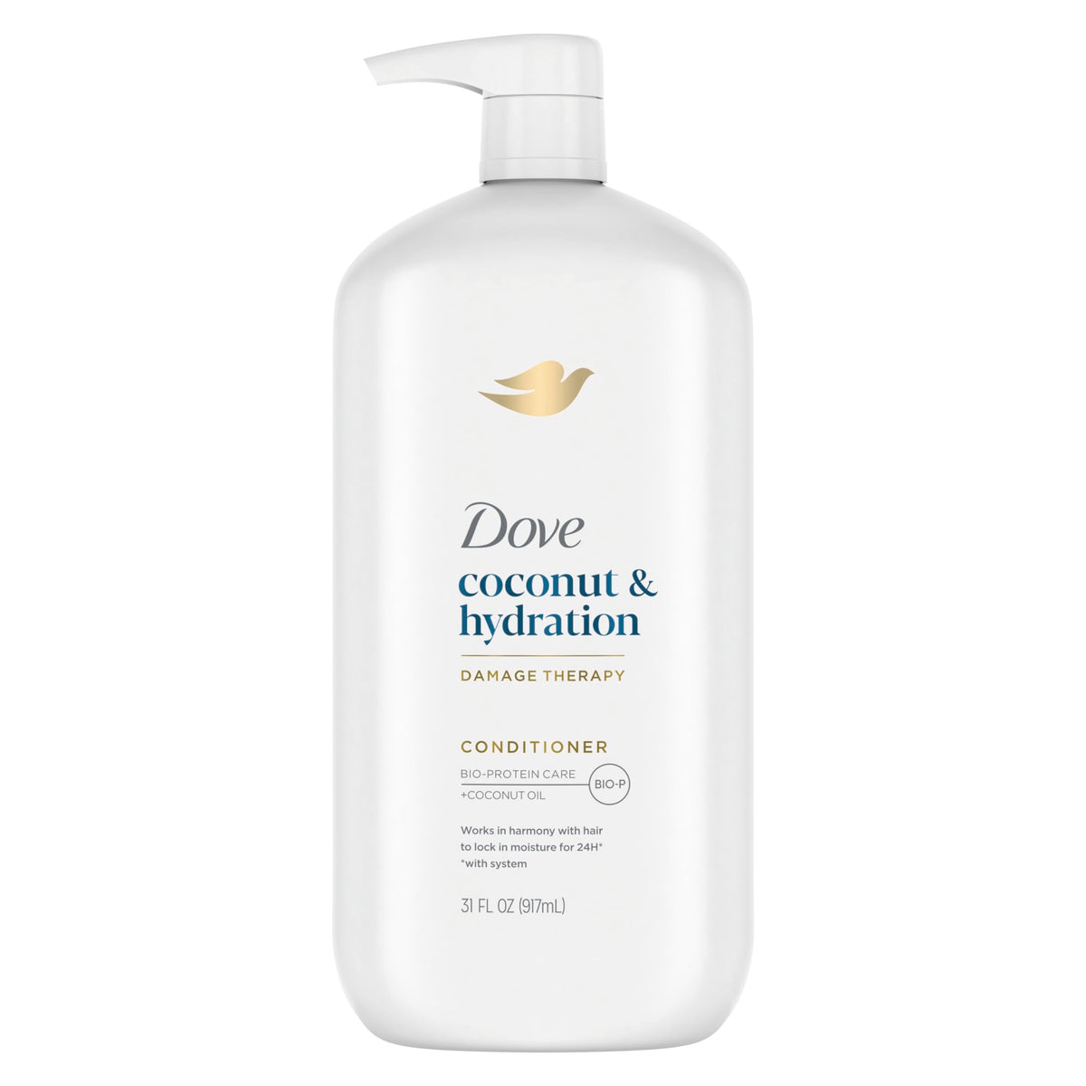 Dove Conditioner Coconut & Hydration Pack of 4 for Dry Hair Conditioner with Coconut Oil Jojoba Oil & Sweet Almond Oil 31 oz
