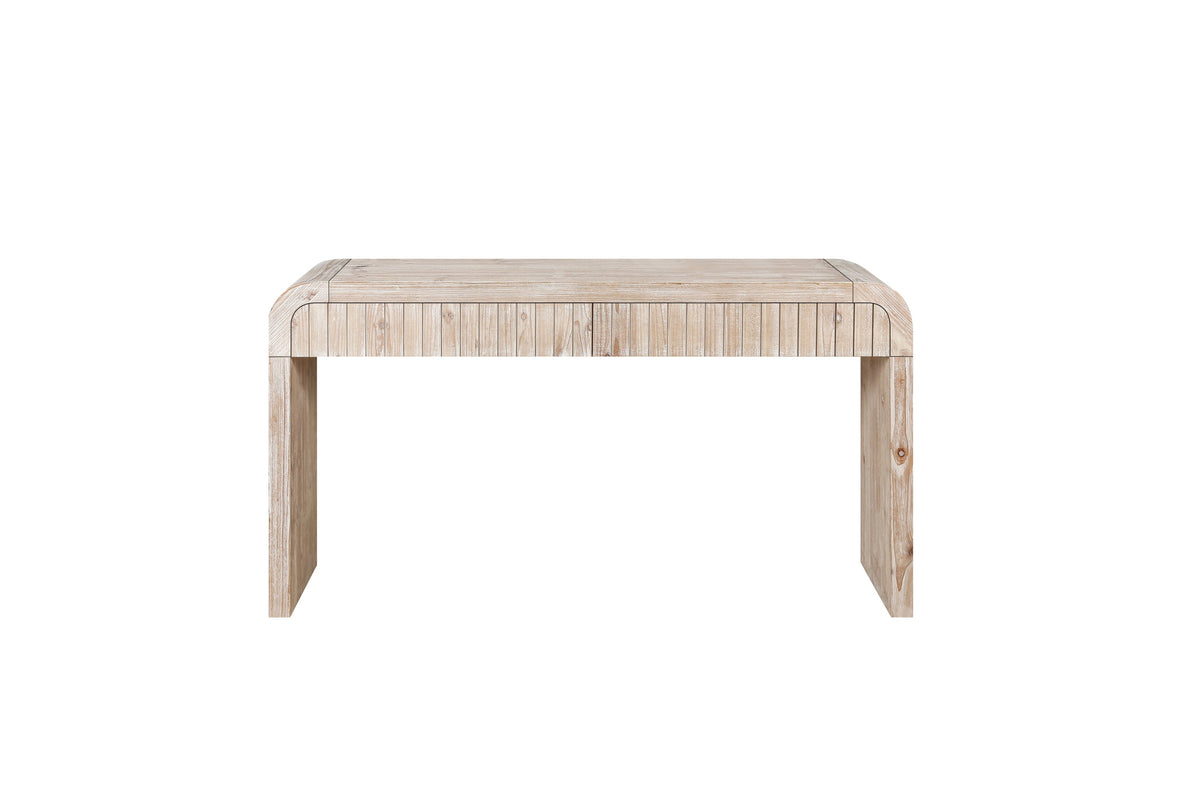59'' Vintage Crafted Entryway Table,Two Hidden Handle Drawers,Farmhouse Console Table ,Easy Assembly,for Entrance & Dinning Room & Living Room & Hallway (Natural Wood)