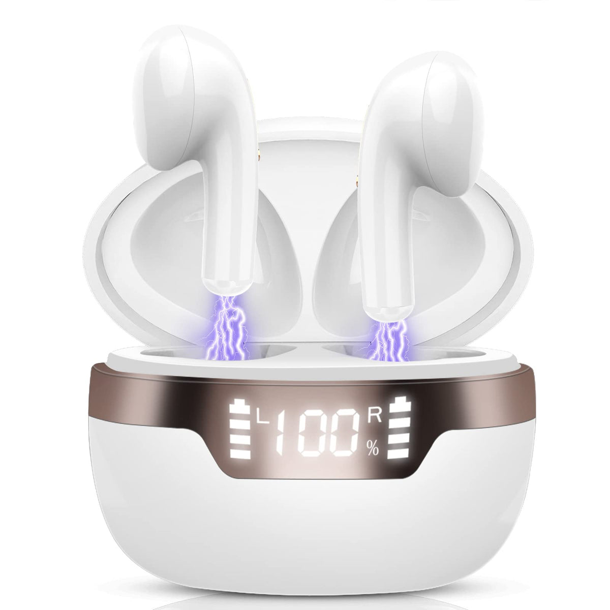 Wireless Earbud Bluetooth 5.2 Headphones with HD Mic [2023] Bluetooth Earphones in Ear Deep Bass Bluetooth Earbud IP7 Waterproof Wireless Headphones 40H Playtime Ear Buds for iPhone Android USB-C