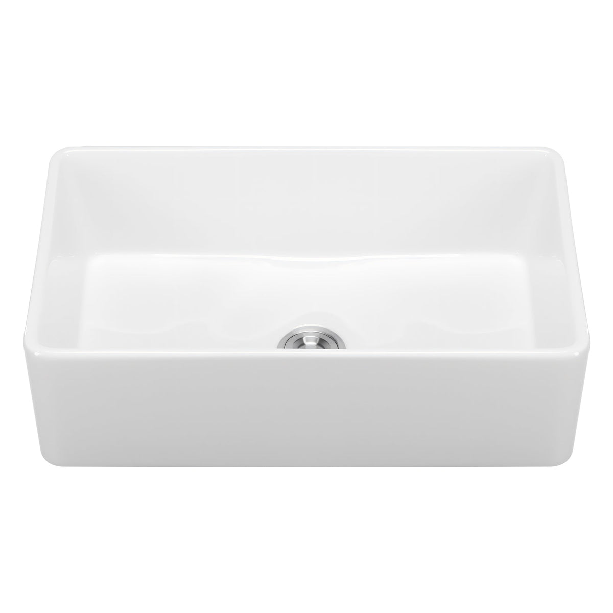 33.5x20 in Farmhouse Sink Undermount Kitchen Single Bowl Basin Fireclay White
