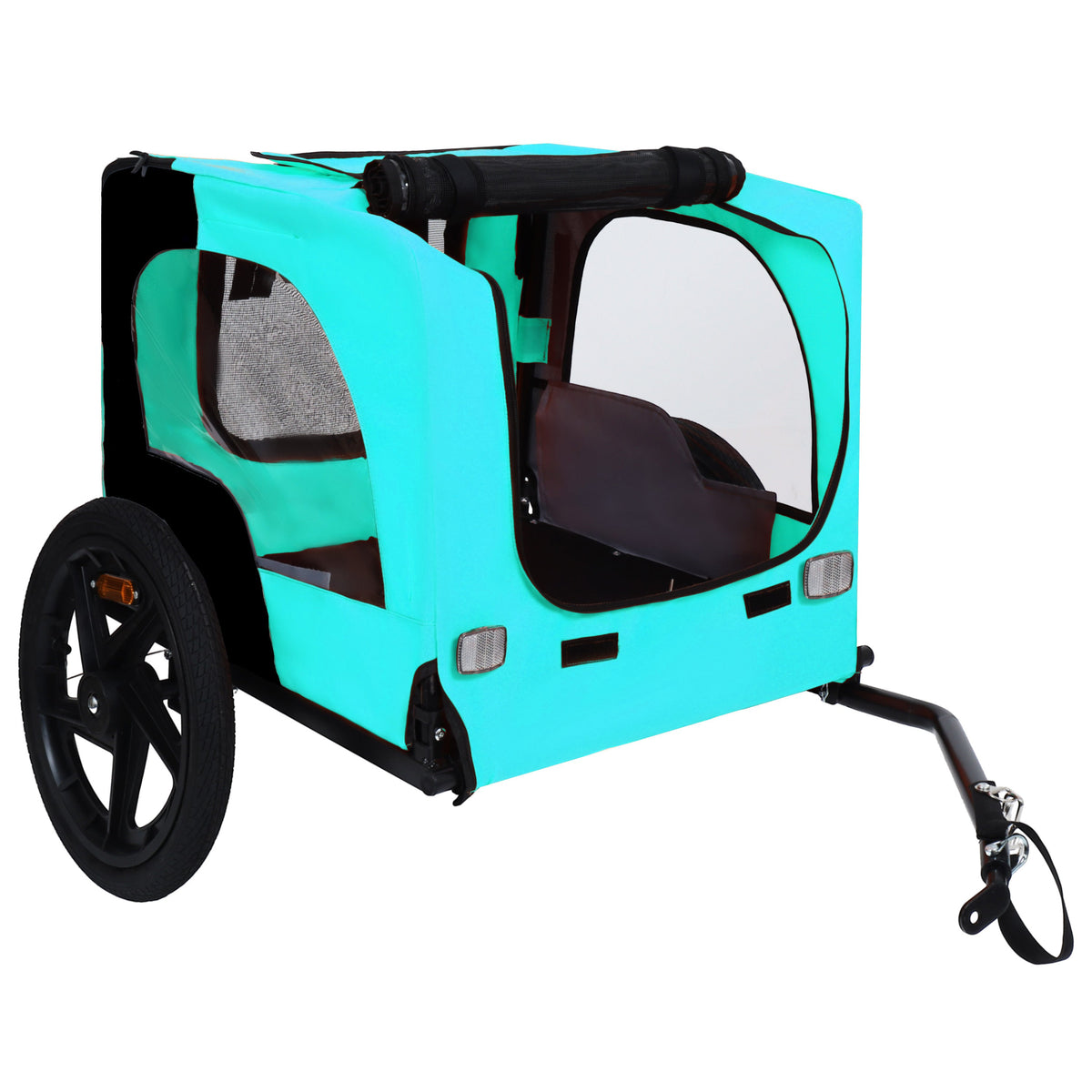 Pet Bike Trailer Dog Cart for Bicycle,Suitable for Small and Medium Pets, Easy Folding Cart Frame, Quick Release Wheel, Non-Slip Floor, Internal Leash
