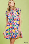 Umgee Floral Ruffle Mini Dress