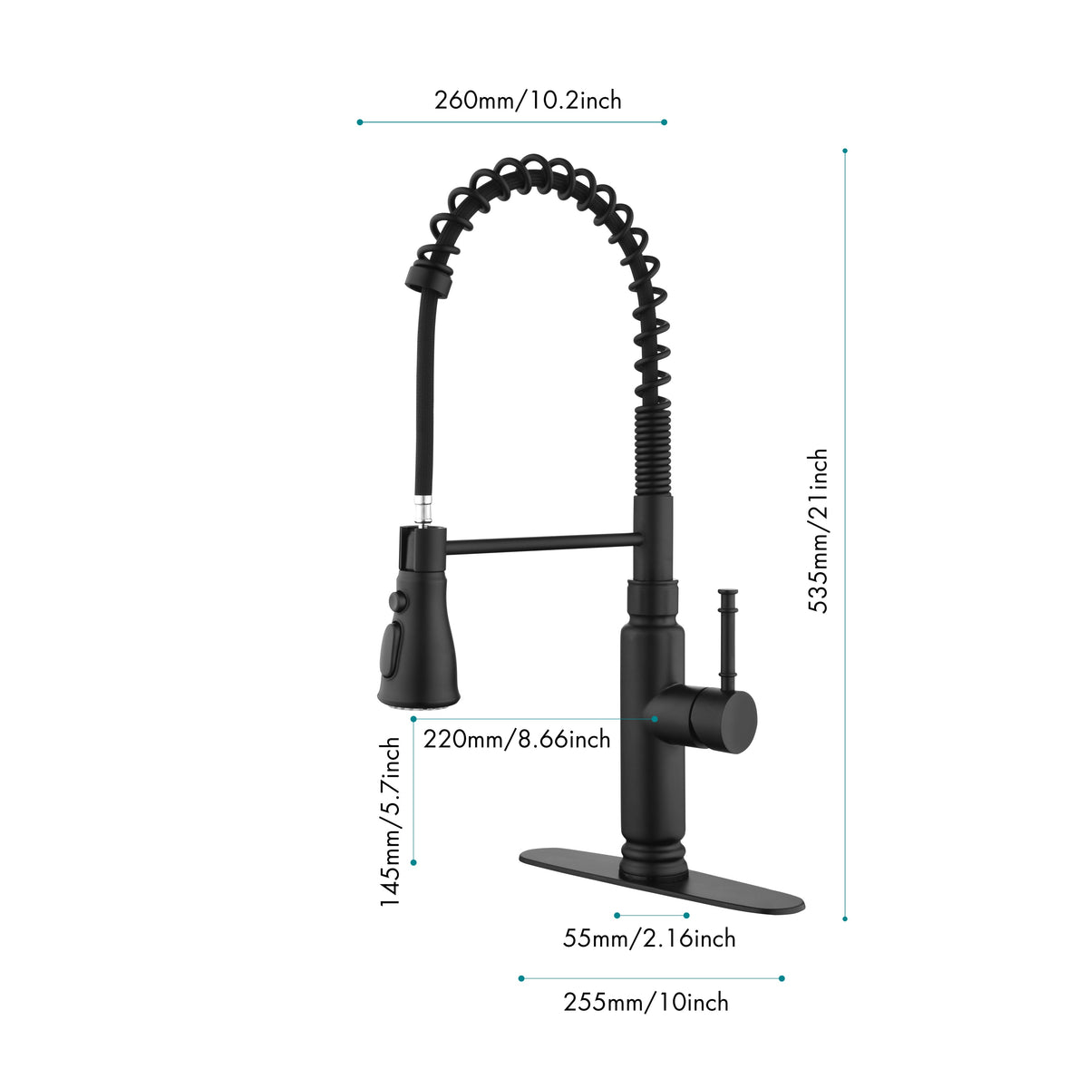 Kitchen Faucets Single Handle Pull Down Sprayer Spring Kitchen Sink Faucet