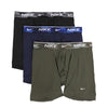 Nike Men`s Everyday Cotton Stretch Boxer Briefs 3 Pack (Large Olive(KE1107)/N_G)