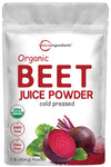 Micro Ingredients Organic Beet Root Powder 1 Pound Cold Pressed and Water Soluble Beet Juice Pre-Workout Concentrated Powder Energy & Immune System Support Non-GMO