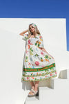 VERY J Button Down Printed Midi Dress