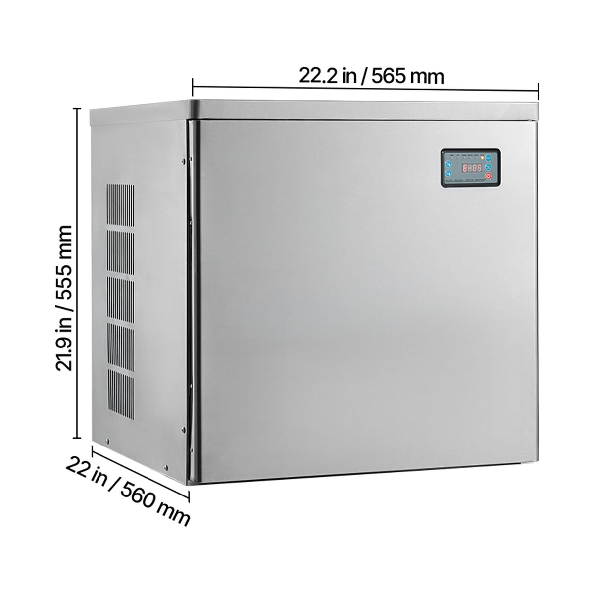 Commercial Ice Maker Machine - Head, 450 Lbs/Day Stainless Steel Ice Machine with Scheduled Ice-Making, Self-Cleaning, Adjustable Thickness, Ideal for Restaurant Bar Cafe Hotel - Head Only