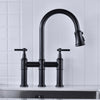 Bridge Kitchen Faucet with Pull-Down Sprayhead in Spot