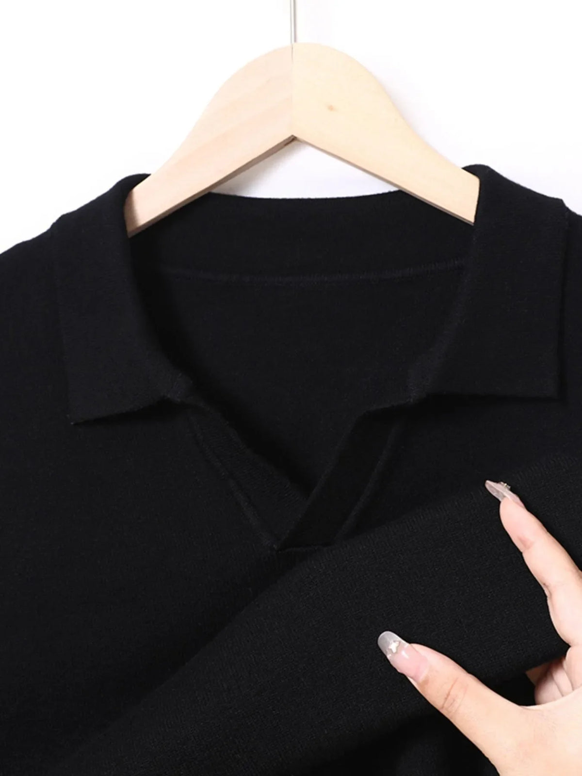 Men's Full Size Collared Neck Long Sleeve Polo Plus Size