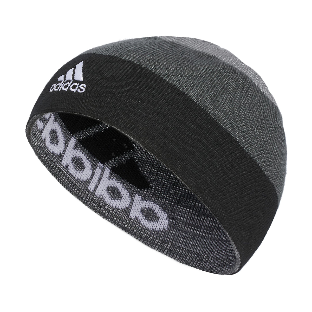 adidas Boys Kids Basic Beanie Grey-Clear Grey/Bright Royal Blue/Better Scarlet one_Size