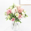 Beautiful Silk Hydrangeas Artificial Wedding Flowers For Bride Hand Silk Blooming Peony Fake Flowers Home Decoration