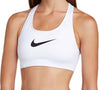 NIKE High Compression Swoosh Ladies Bra (White/Black X-Small)