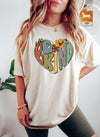 Be Kind Heart And Flowers Positivity Retro Floral Edition Keepsake Comfort Colors Tee