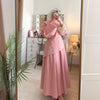 Bell Sleeve Back-Tie Top & A-Line Maxi Skirt Set(MS469)
