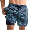 Men’s Premium Compression-Lined Hybrid Shorts – Beta Blue