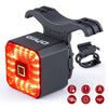 Bicycle Light Smart Rear Taillight USB LED Waterproof Safety Stop Signal Brake Cycling Lamp Waterproof Bike Rear Lights USB Rechargeable Ultra Bright Led Brake Light Cycling Riding Safety Taillight Flashlight