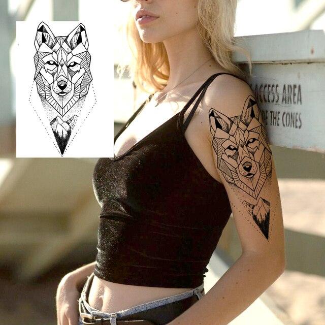Big Black Tiger Tattoos Waterproof Leopard Tatoos Large Monster Body Arm Legs Tattoo Cool Tiger Face Temporary Tattoos For Women Men
