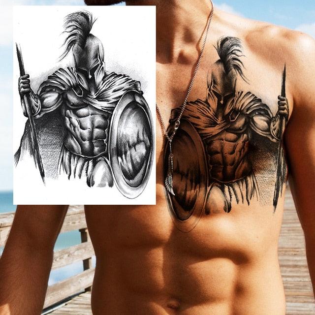 Big Black Tiger Tattoos Waterproof Leopard Tatoos Large Monster Body Arm Legs Tattoo Cool Tiger Face Temporary Tattoos For Women Men