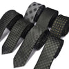 Black Business Dots Printed Polyester Men Necktie Slim Tie Formal Skinny Elegant Office Necktie For Men