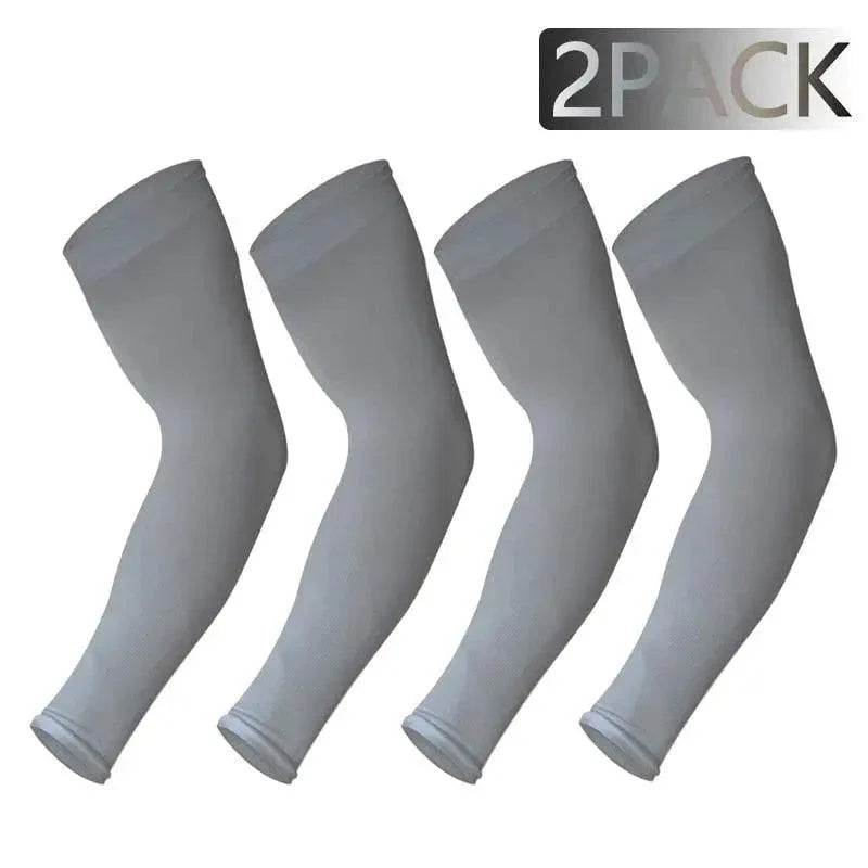 Black Men Unisex Cooling Arm Sleeves Cover Cycling Running Sun Protection Outdoor Activities Hide Tattoos Sleeve Cooling Sports Sleeve For Basketball Golf Football