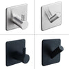 Black Robe Hook Wall Hook Towel Hook for Bathroom Stainless Steel Coat Hook Rustproof Hook Hanger for Kitchen Hardware Stainless Steel Hooks Waterproof and Oilproof Bathroom Kitchen Self Adhesive Hooks for Hanging Coat Hat Towel