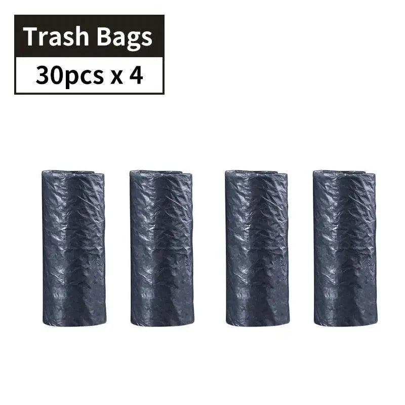 Black Small Trash Bin Garbage Can For Car Waste Rubbish Basket Organizer Storage Holder Car Accessories