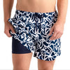 Men’s Premium Compression-Lined Hybrid Shorts – Blue Freedom