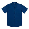 Men’s Short Sleeve Tailored Fit Button-Down Shirt – Blue Sapphire