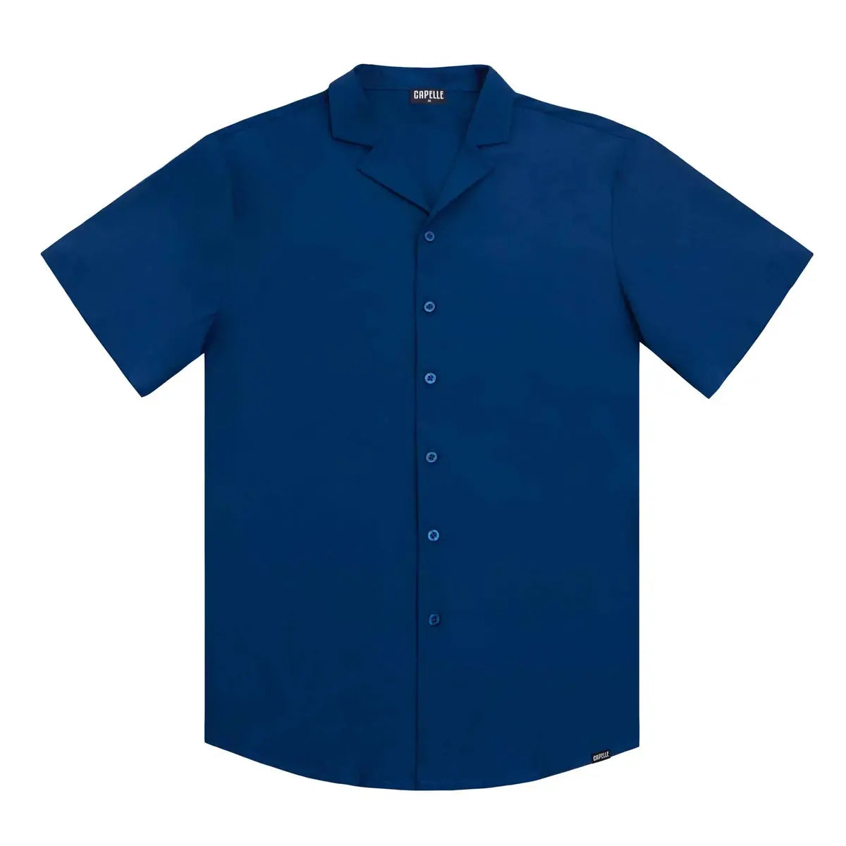 Men’s Short Sleeve Tailored Fit Button-Down Shirt – Blue Sapphire