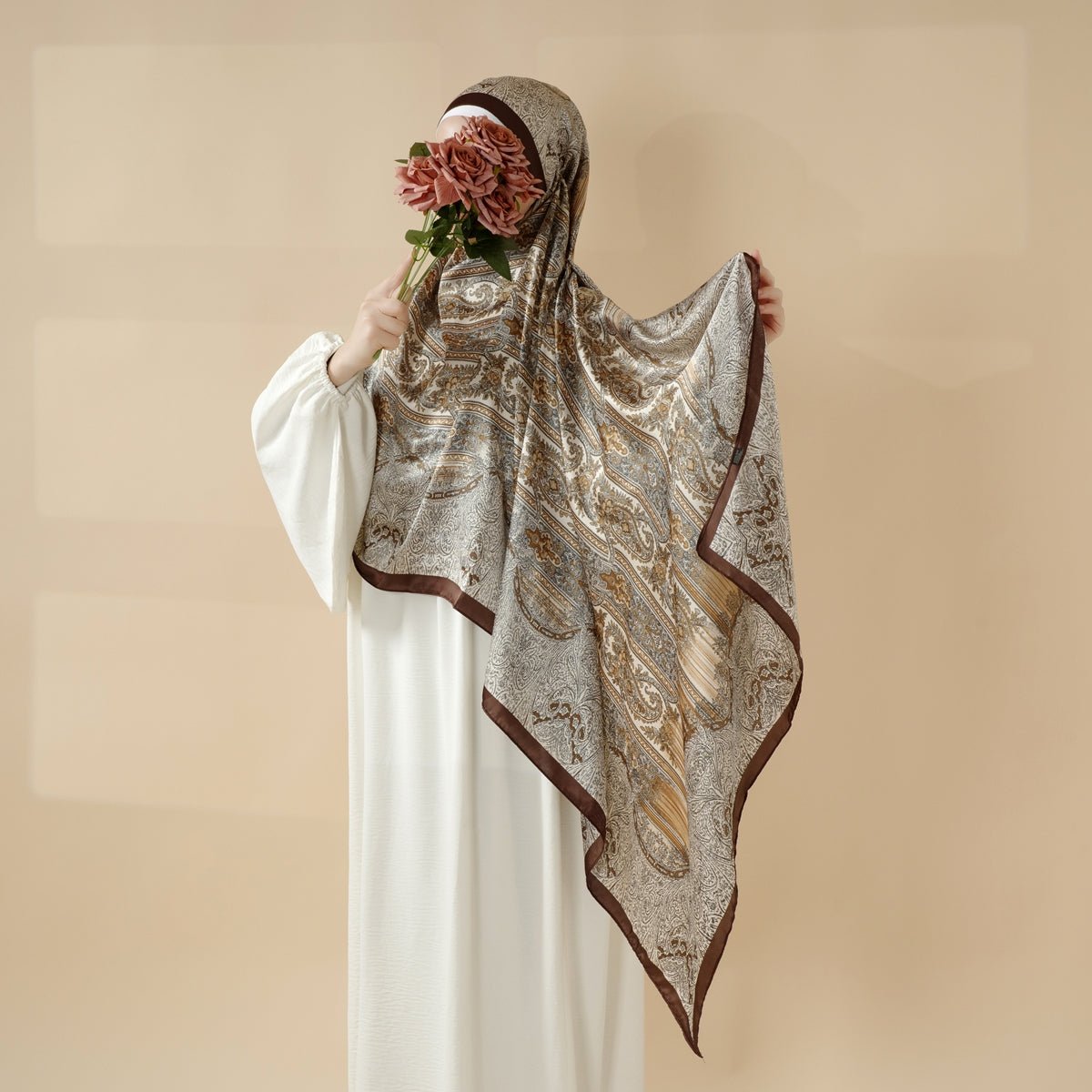 Bohemian Paisley Print Soft Scarf – Lightweight Long Shawl & Modest Hijab (MH106)