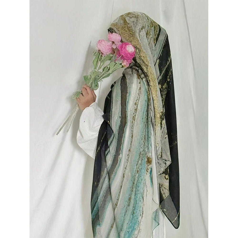 Bohemian Watercolor Marble Hijab(MH124)