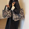 Boho Chic Canvas Tote - Spacious Convertible Bag for Campus & Commute (MAC261)