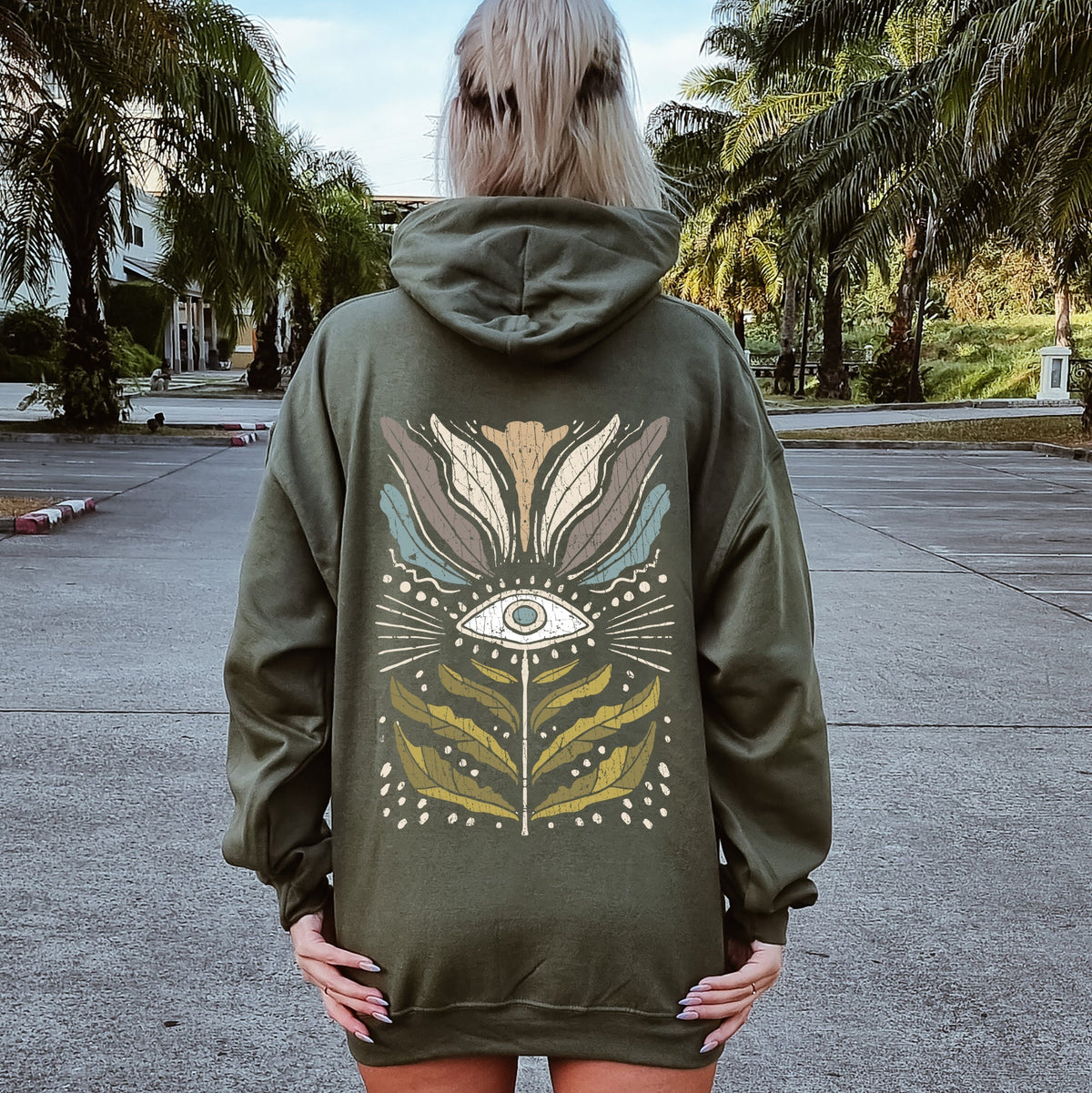 Mystical Floral Vintage Garden Mandala Dreamscape Ethereal Nightfall Edition Hoodie