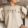 Skeleton Dance Halloween Themed Night Parade Illustration Graphic Artwork Sweatshirt