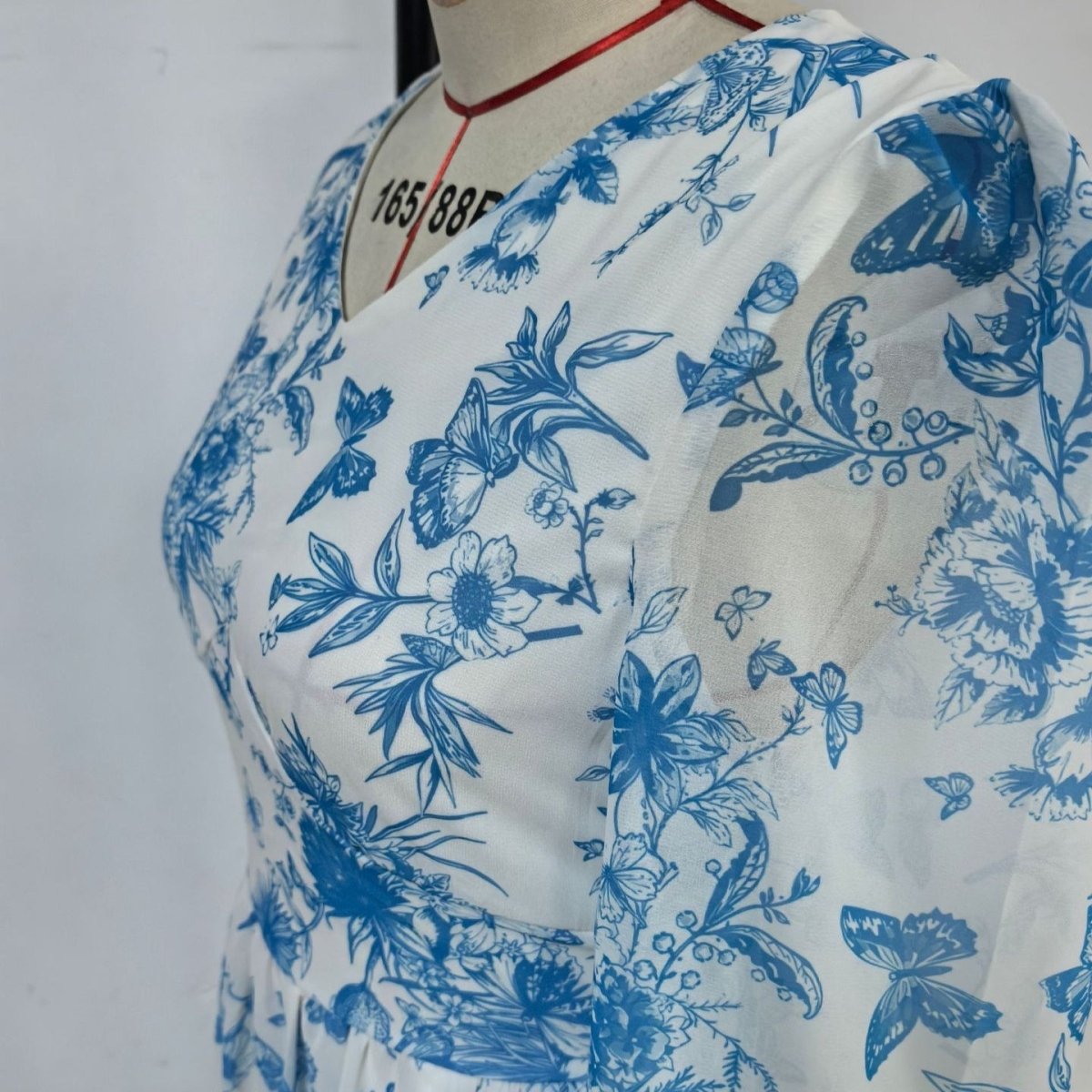 Botanical Print Maxi Dress (MS392)