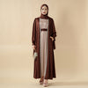 Bow Tie Sleeve Abaya Set With Long-sleeve Inner Dress (MOA026)