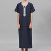 Boys' Embroidered Thobe with Ornate Neckline(MKB036)