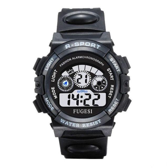 Boys Sports Military Kids Digital Watches Student Childrens Watch Fashion Luminous Led Alarm Camouflage Green Waterproof 7 Color Led Backlight Multifuction Wristwatch For Boys Girls