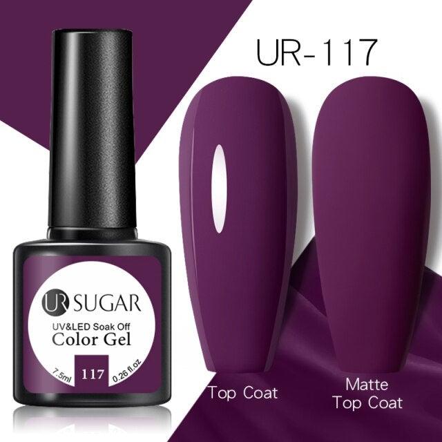Brown Blue Gel Nail Polish UV LED Autumn Winter Series Matte And Glossy Colors Elegant Stylish Design For Womens
