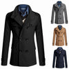 Business Classic Men Jackets Black Men Jackets Overcoat Simple Male Trench Coats Casual Winter Suit Classic Vintage Coat Comfortable Lightweight Soft Man Outdoor Jacket With Long Sleeve