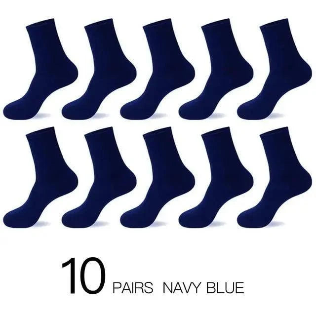 Business Simple White Cotton Socks 10 Pairs Men Breathable Socks Spring Summer Socks for Men Heavy Duty Reinforced Cotton Socks For Men
