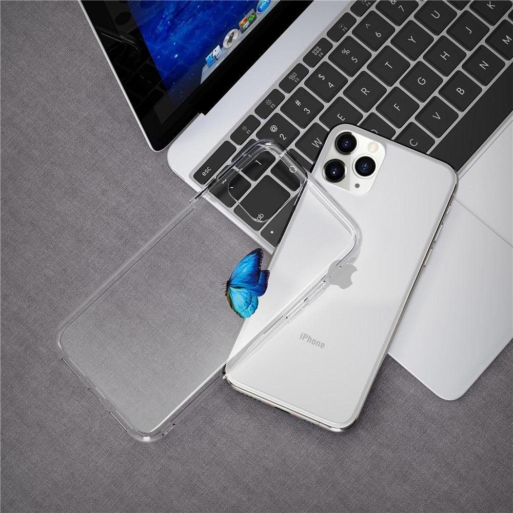 Butterfly Soft Clear Protection Case For iPhone Soft Cover For iPhone 11 12 13 14 Pro Max Mini Crystal Clear Cute Shockproof Slim Fit Bumper Protective Cover Colorful Butterfly Design Case For Girls