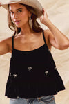 SO ME Holiday Velvet Ribbon Rhinestone Christmas Top