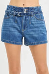 RISEN Slouchy Denim Shorts with Belt