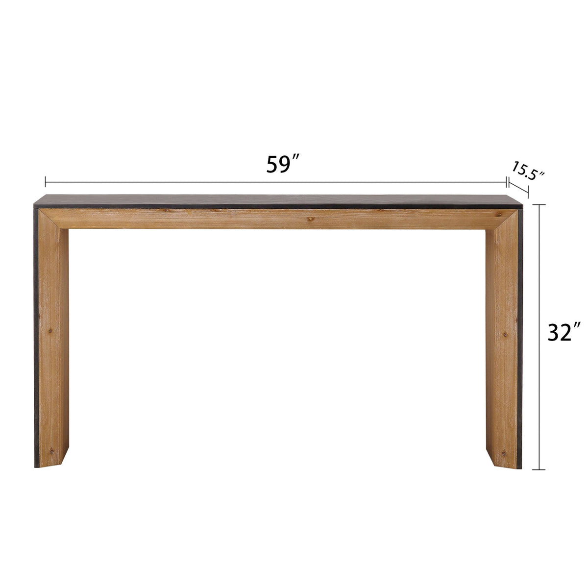 59in Modern Wood Console Table , Entryway Table, Sofa Table - Rustic & Contemporary Design