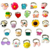 Jewel Rings for Kids 24 Adjustable Pretend Play Dress Up Rings for Girls Play Jewelry for Little Girls In Purple Gift Box Unique and No Duplicates - Great Birthday Gift for Girls Ages 3 4 5 6 7 8