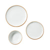 12 PCS Dinnerware Set Ceramic Plates and Bowls Sets Service for 4 White