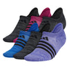 adidas Womens Superlite Super No Show Socks (6-pair) Semi Night Flash/Black/Power Berry Purple Medium