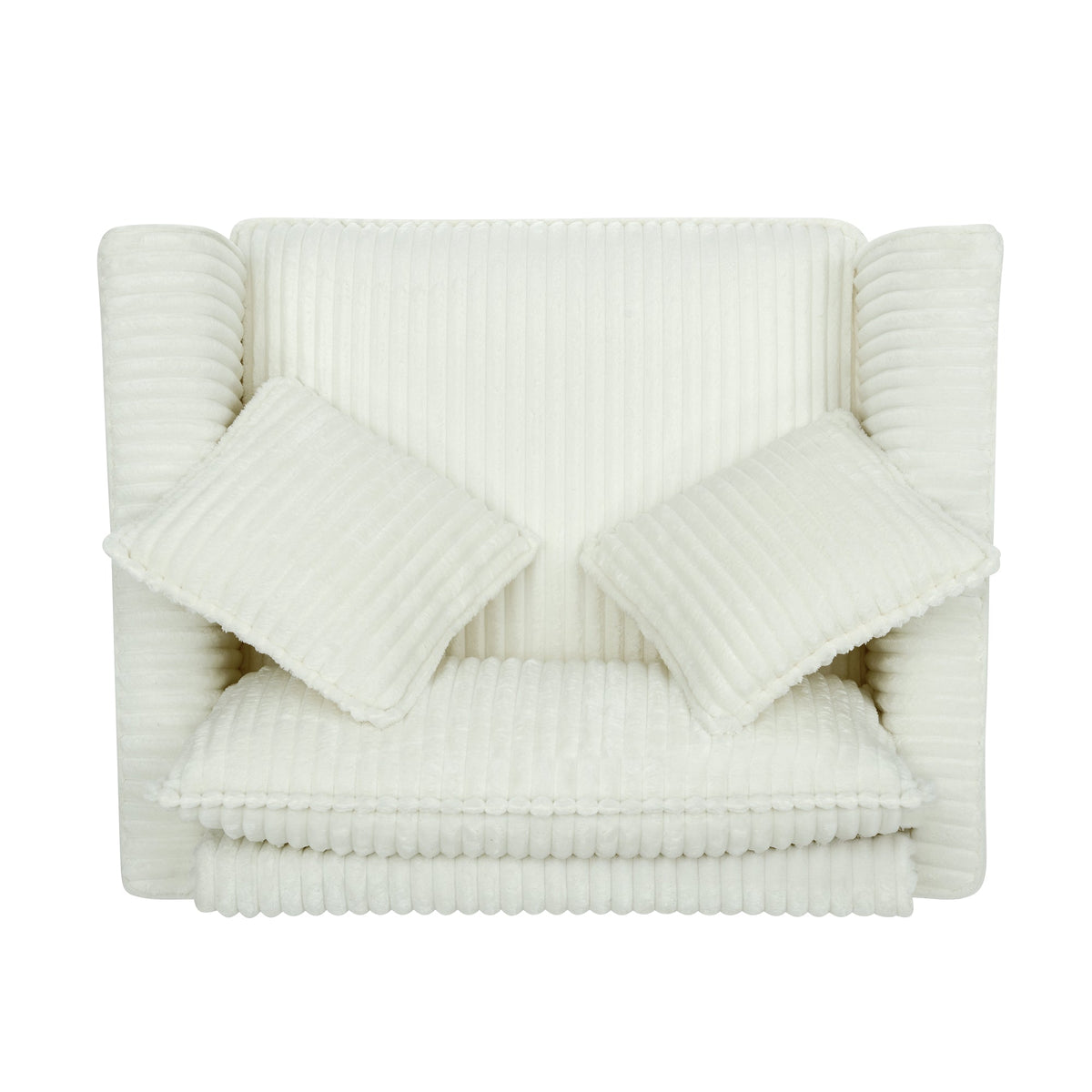 Lazy sofa chair, comfortable single-person sofa chair, with a backrest and soft seat cushion, having armrests on both sides, suitable for living room and bedroom - Beige