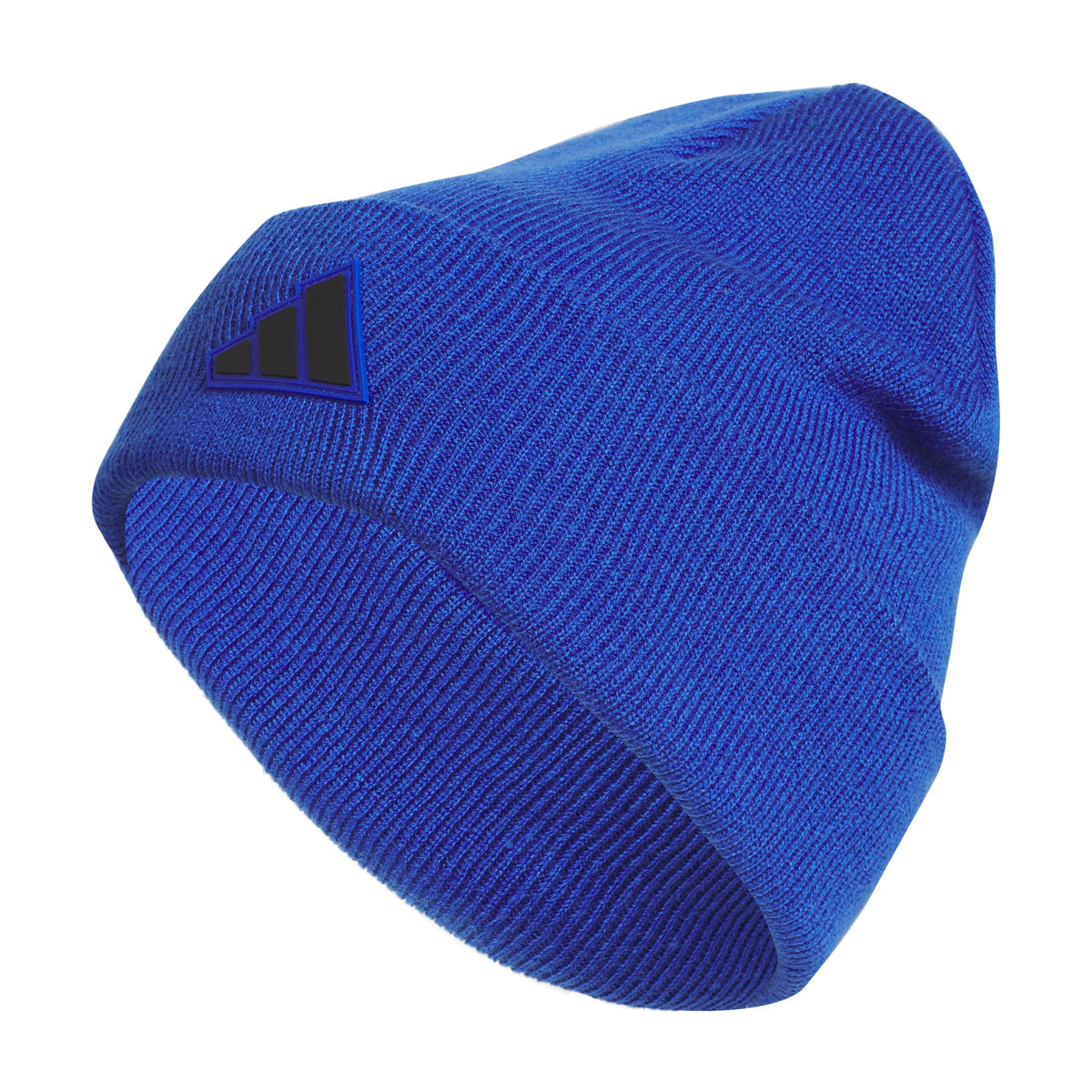 Adidas Mens Postseason Beanie Tall fit Slouchy Cuffed Acrylic Knit hat/Cap for Winter Team Royal Blue/Black